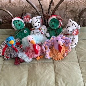 Vintage Ty Beanie Babies Holiday set